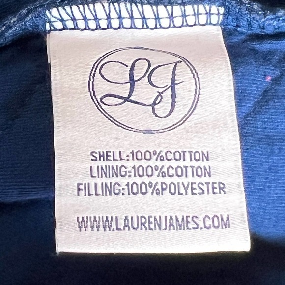 LAUREN JAMES THE LAWSON QUILTED PULLOVER IN ESTATE BLUE WOMEN'S SMALL - Picture 16 of 16